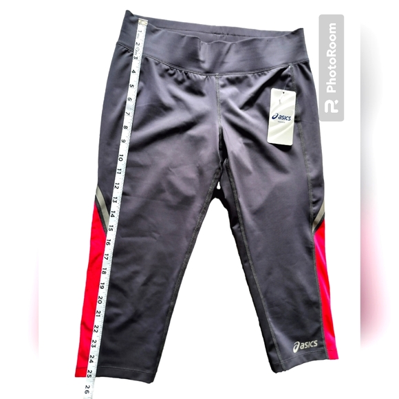 Asics women's performance active run capri gray pink size M - Picture 7 of 9